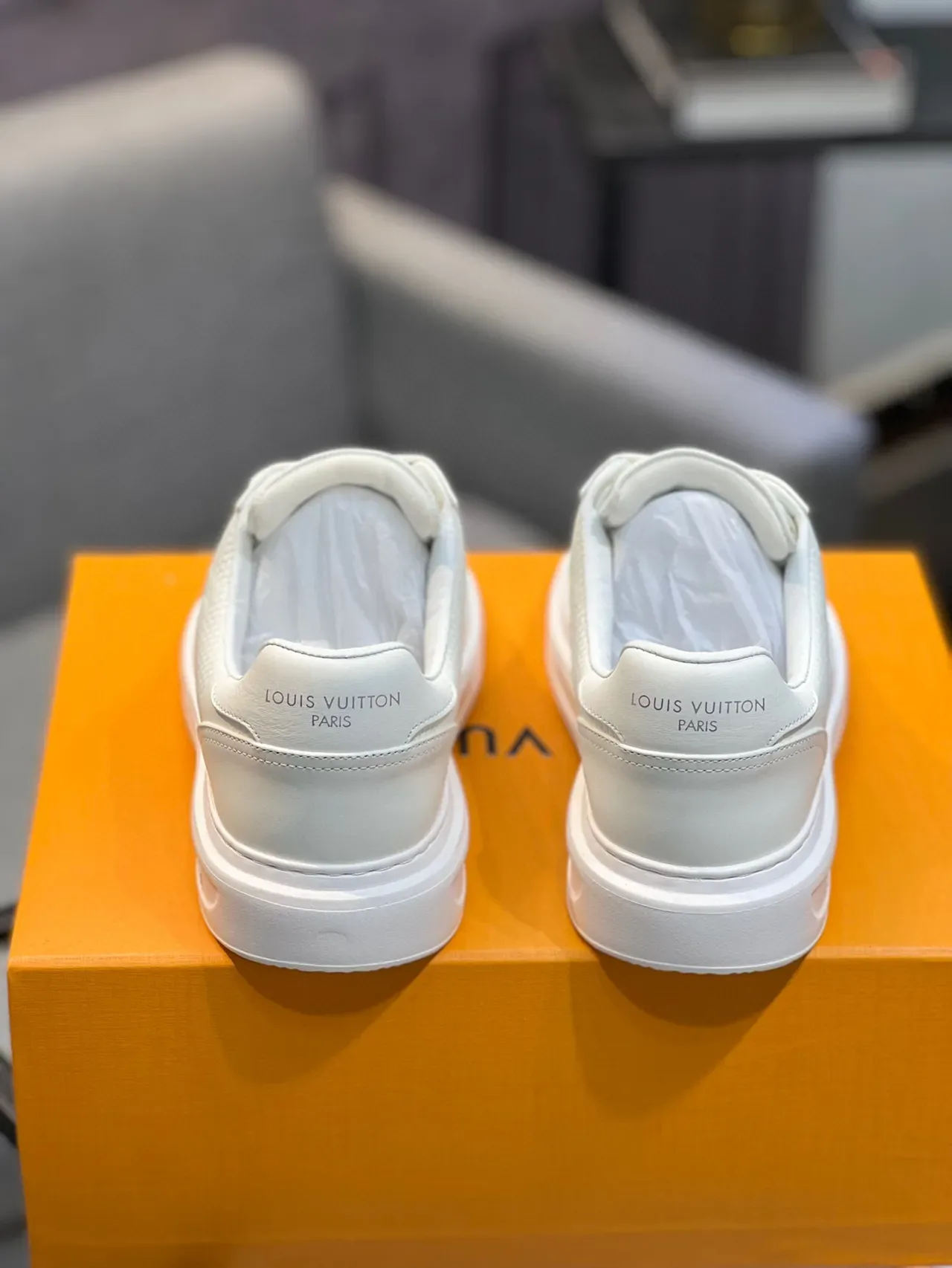 Louis Vuitton White Perforated Leather Lifestyle Sneakers 8