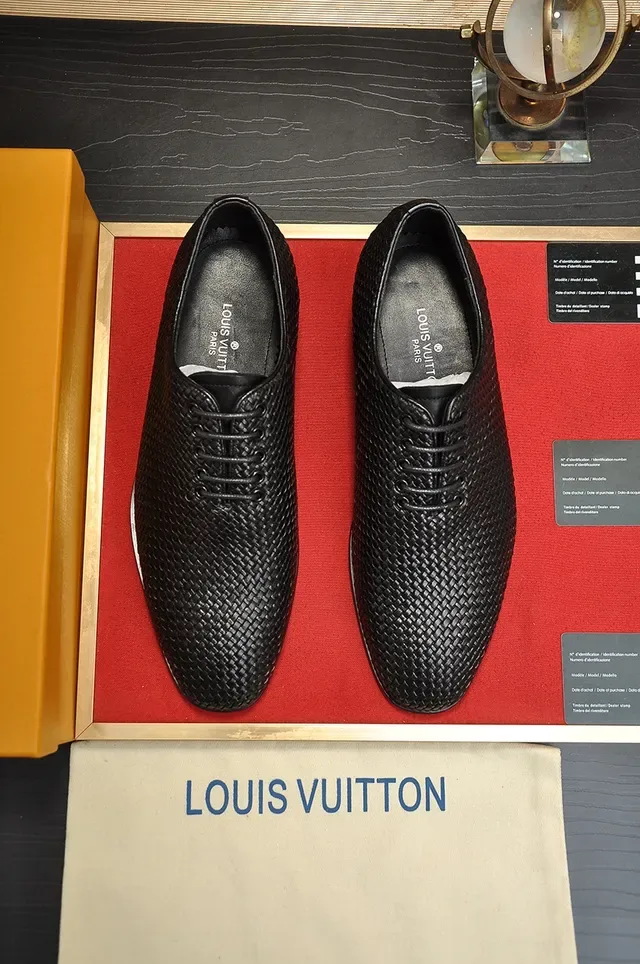Louis Vuitton Couro Tecido Preto Oxford à Pique 5