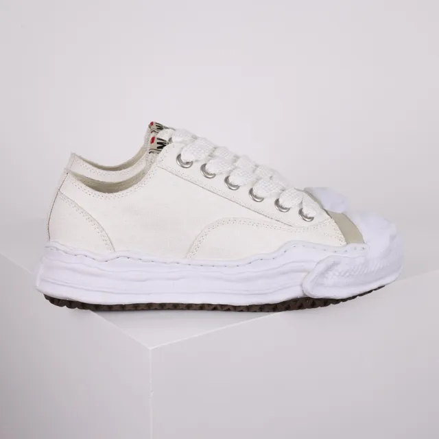 Maison Margiela White Beige Deconstructed Oversized Toe Cap Lifestyle Sneakers 3