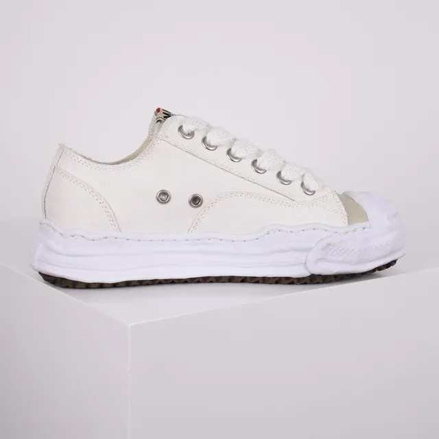 Maison Margiela White Beige Deconstructed Oversized Toe Cap Lifestyle Sneakers 7