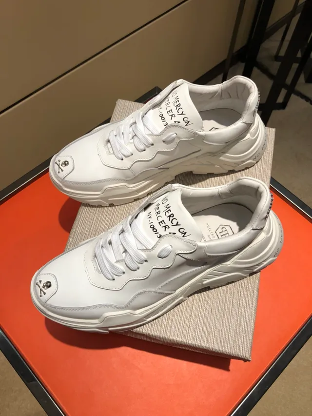 Marcelo Burlon County of Milan White Silhouette Sculpted Multi-Layered Sole Chunky Sneakers 2
