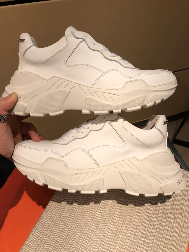Marcelo Burlon County of Milan White Silhouette Sculpted Multi-Layered Sole Chunky Sneakers 5
