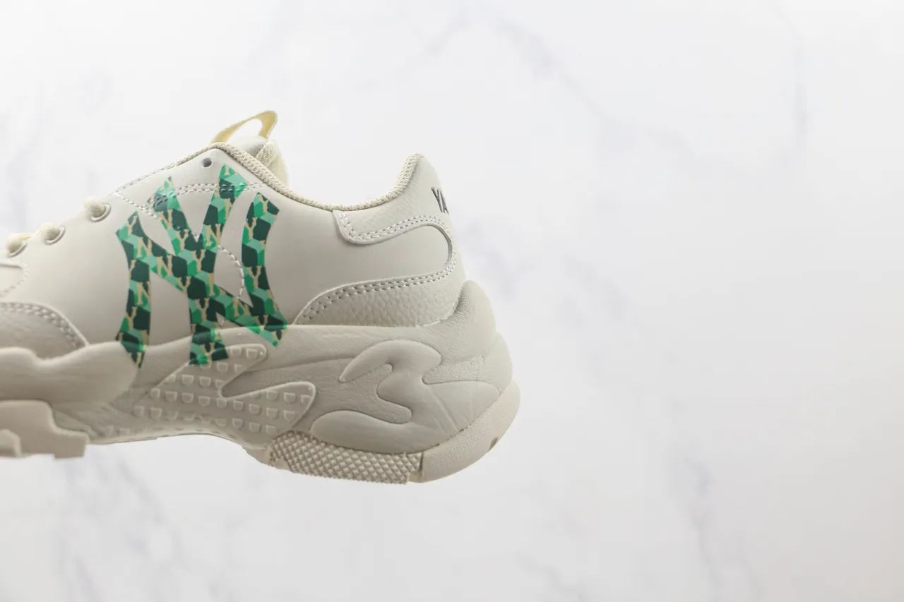 Mitchell & Ness NY Yankees Chunky Sneaker Beige Green Sole Camouflage Logo Chunky Sneakers 7