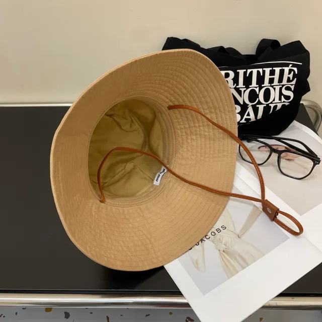 Miu Miu Wander beige blanc brodé logo cousu bord chapeau seau 7