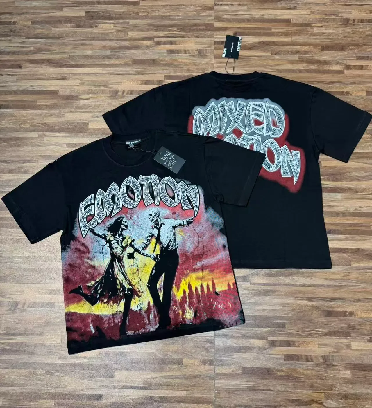 Mixed Emotion Graphic Print Oversized T-Shirt 3