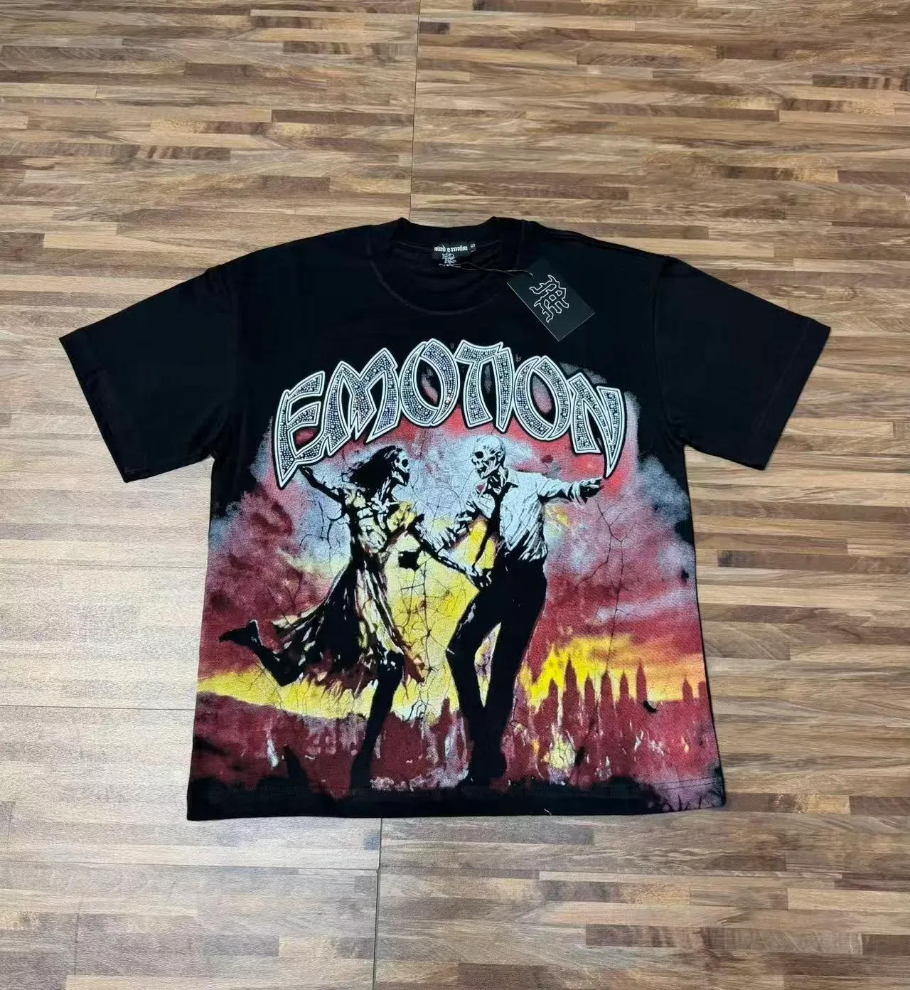 Mixed Emotion Graphic Print Oversized T-Shirt 4