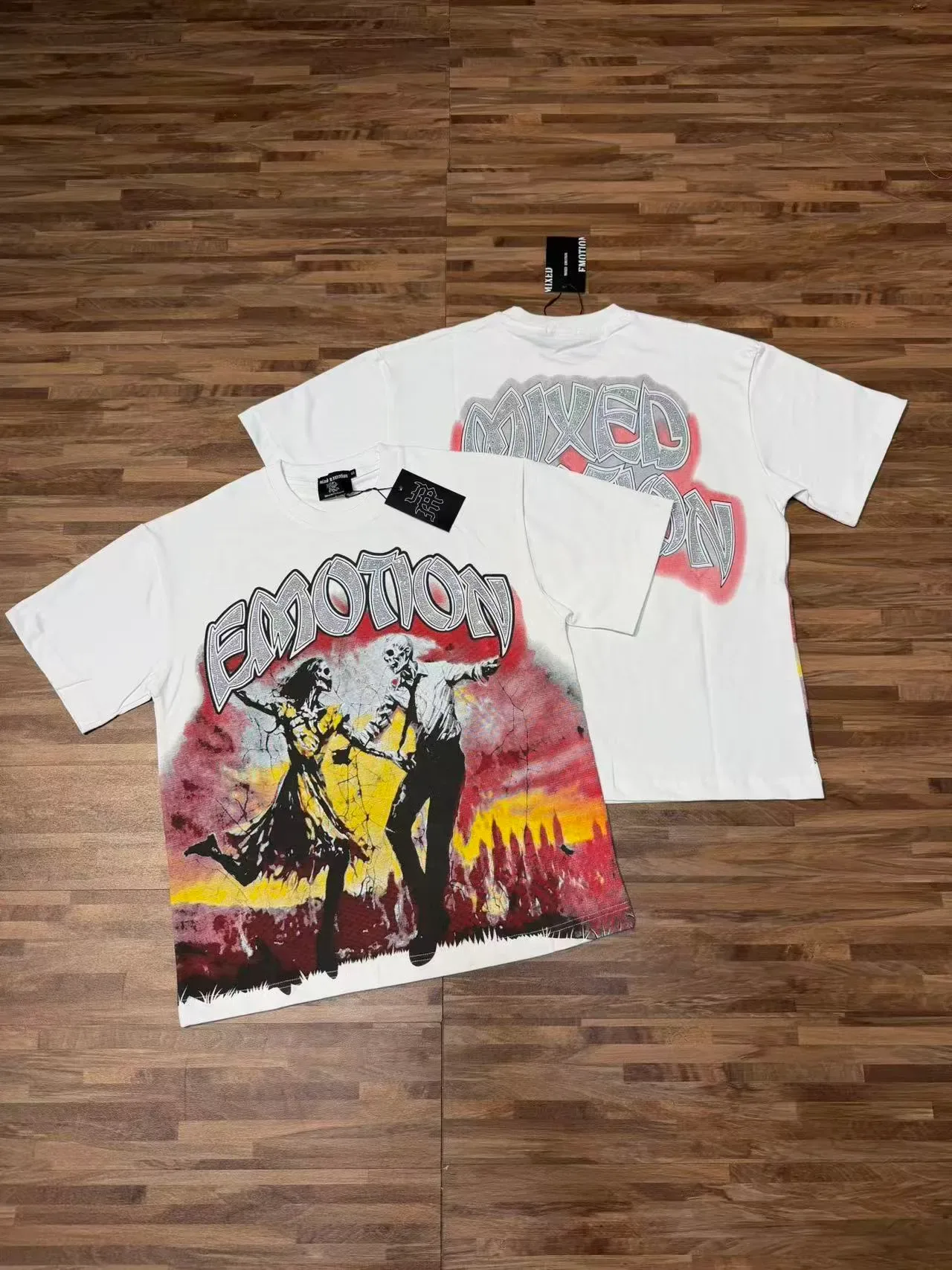 Mixed Emotion Graphic Print Oversized T-Shirt 7