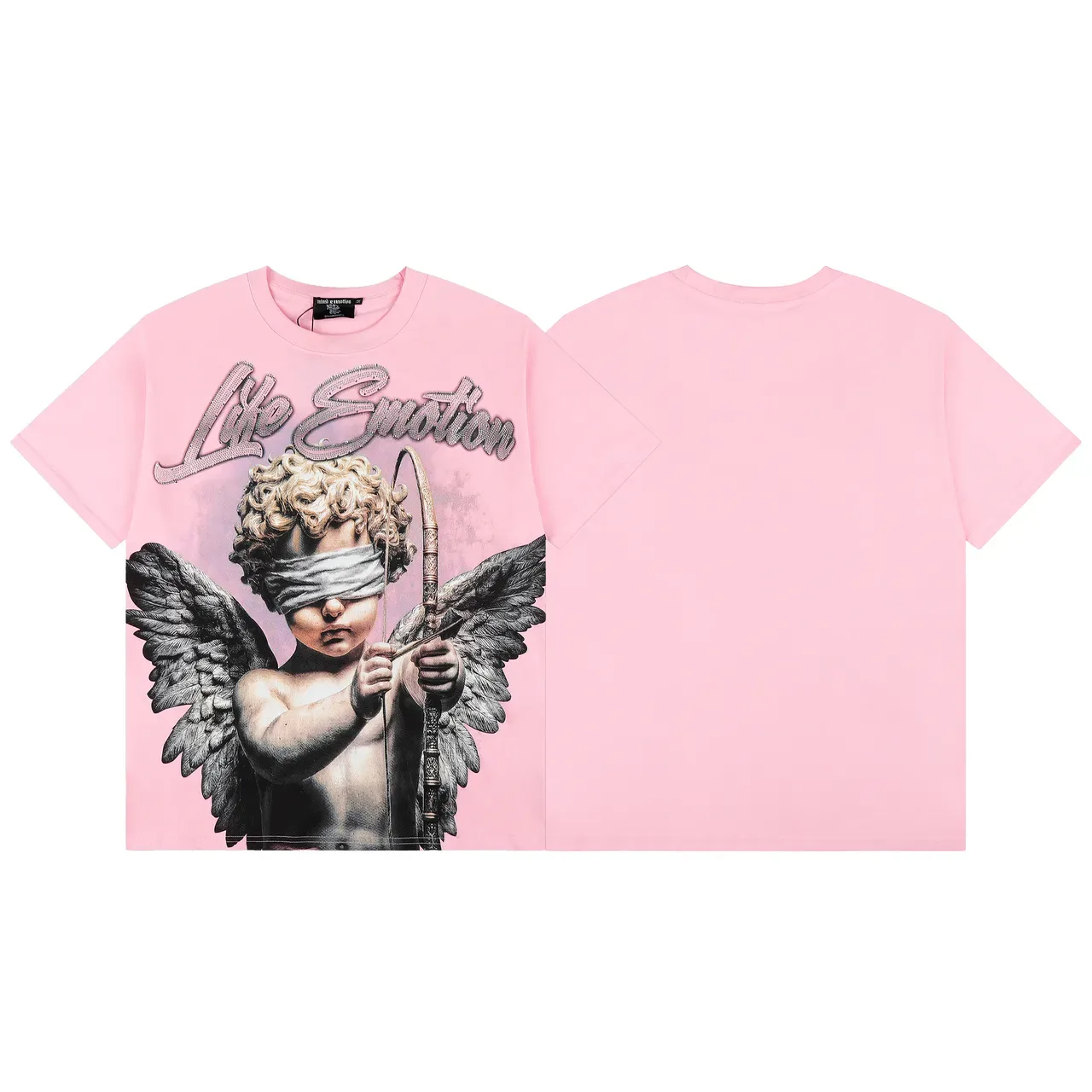 T-shirt rose imprimé graphique Mixed Emotion Life Emotion 3