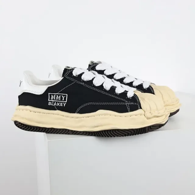 MM6 Maison Margiela Black Beige Deconstructed Sculpted Midsole Lifestyle Sneakers 3