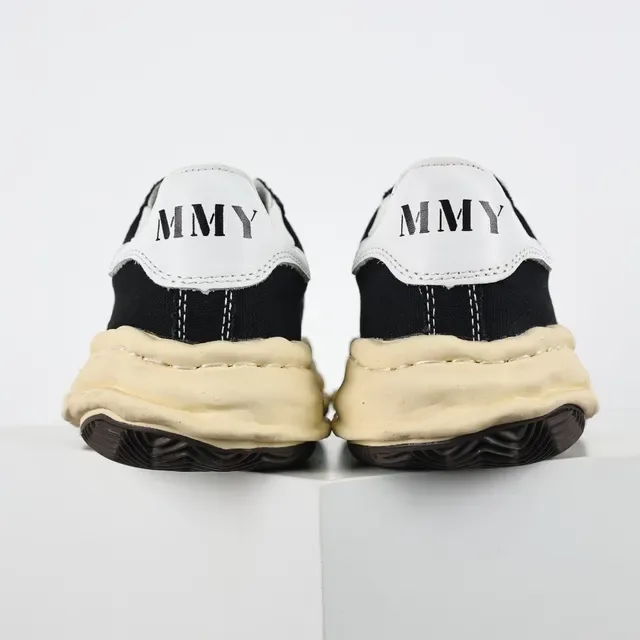MM6 Maison Margiela Black Beige Deconstructed Sculpted Midsole Lifestyle Sneakers 8