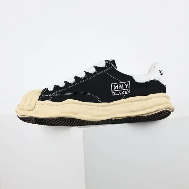 MM6 Maison Margiela Black Beige Deconstructed Sculpted Midsole Lifestyle Sneakers 9