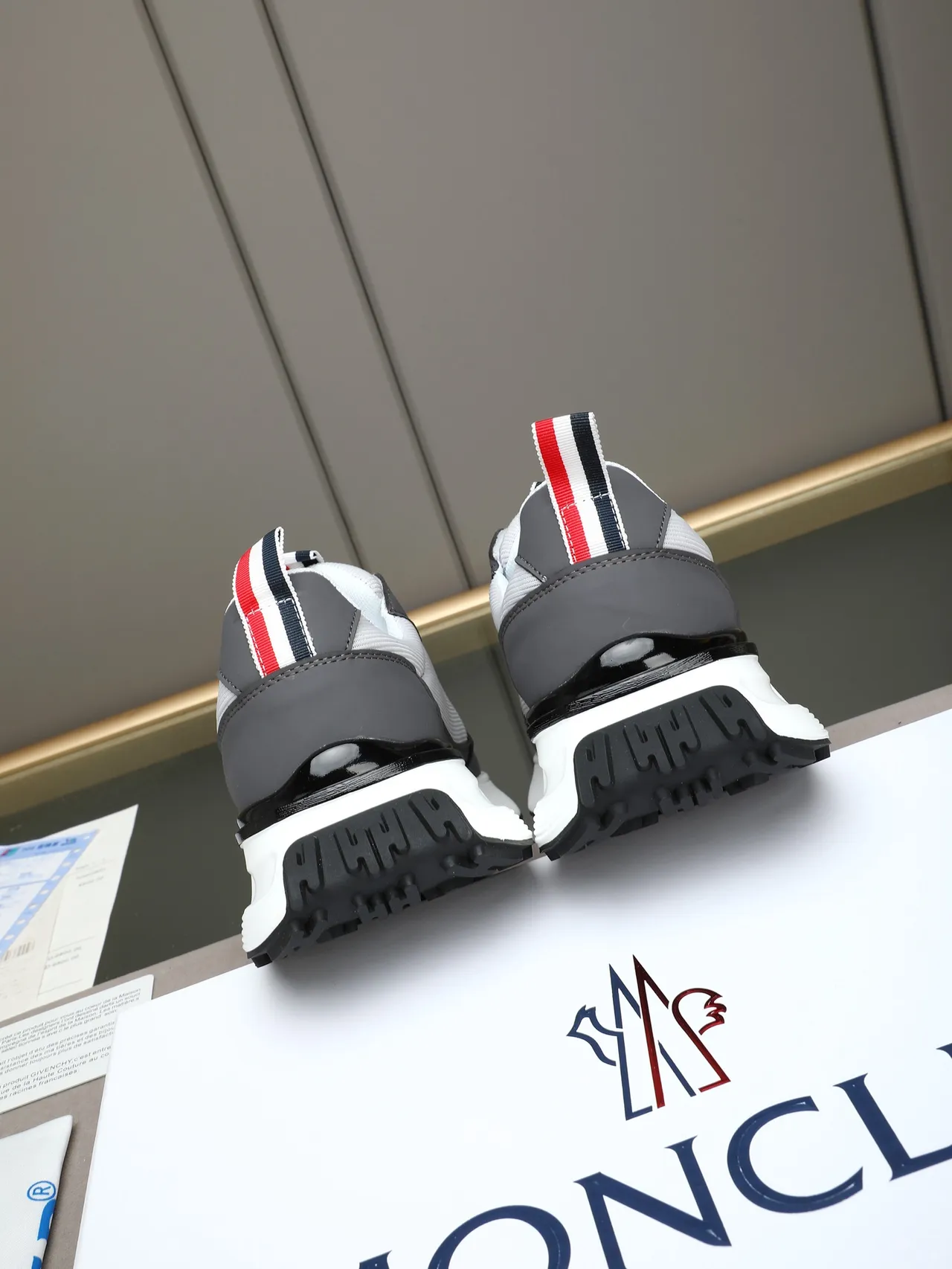 Moncler Lifestyle Sneaker White Gray Navy Chunky Platform Sneakers 3