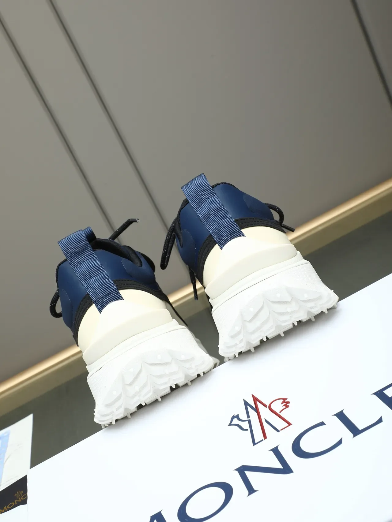 Moncler Navy and Cream Chunky Sole Lifestyle Sneaker 3