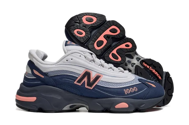 New Balance 1000 Navy and Pink Tênis Chunky 4