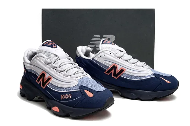 New Balance 1000 Navy and Pink Tênis Chunky 5