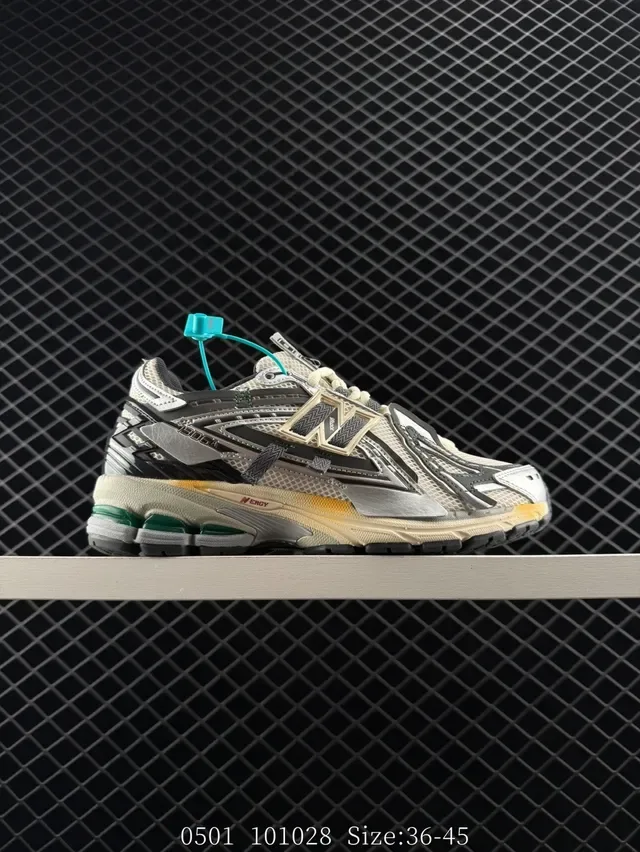 New Balance 1906R Gray Black Cream Green Lifestyle Sneakers 6