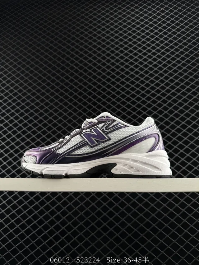 New Balance 740 White Purple Retro Runner Lifestyle Sneakers 6