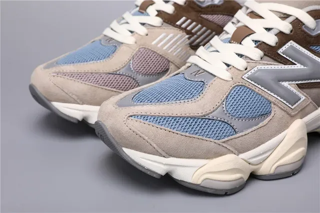 New Balance 9060 Beige Brown Blue baskets lifestyle 4