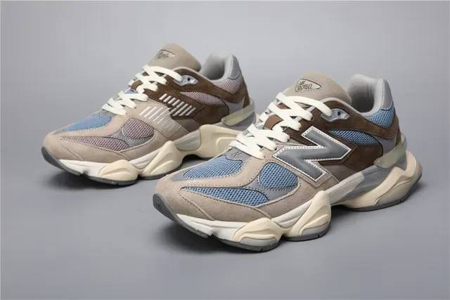 New Balance 9060 Beige Brown Blue baskets lifestyle 5