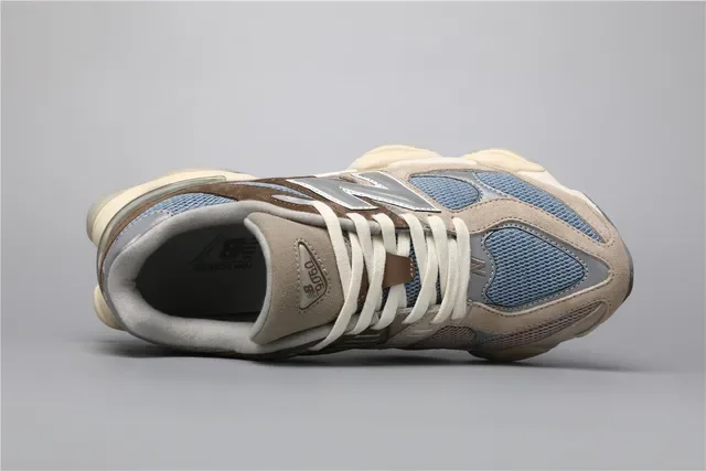 New Balance 9060 Beige Brown Blue baskets lifestyle 7