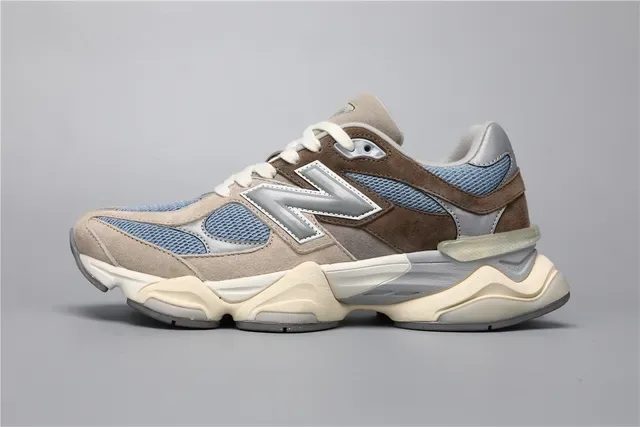 New Balance 9060 Beige Brown Blue baskets lifestyle 9