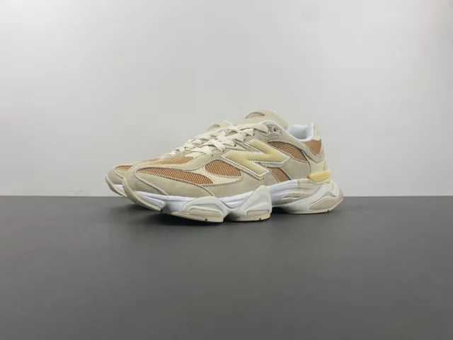 New Balance 9060 Beige Tan Maille Daim Chaussures Chunky 10