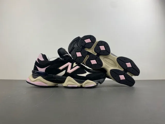New Balance 9060 حذاء كونكي أسود وردي كريمي 11