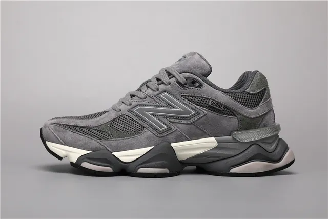 New Balance 9060 Chaussures Chunky Gris Maille et Daim 9