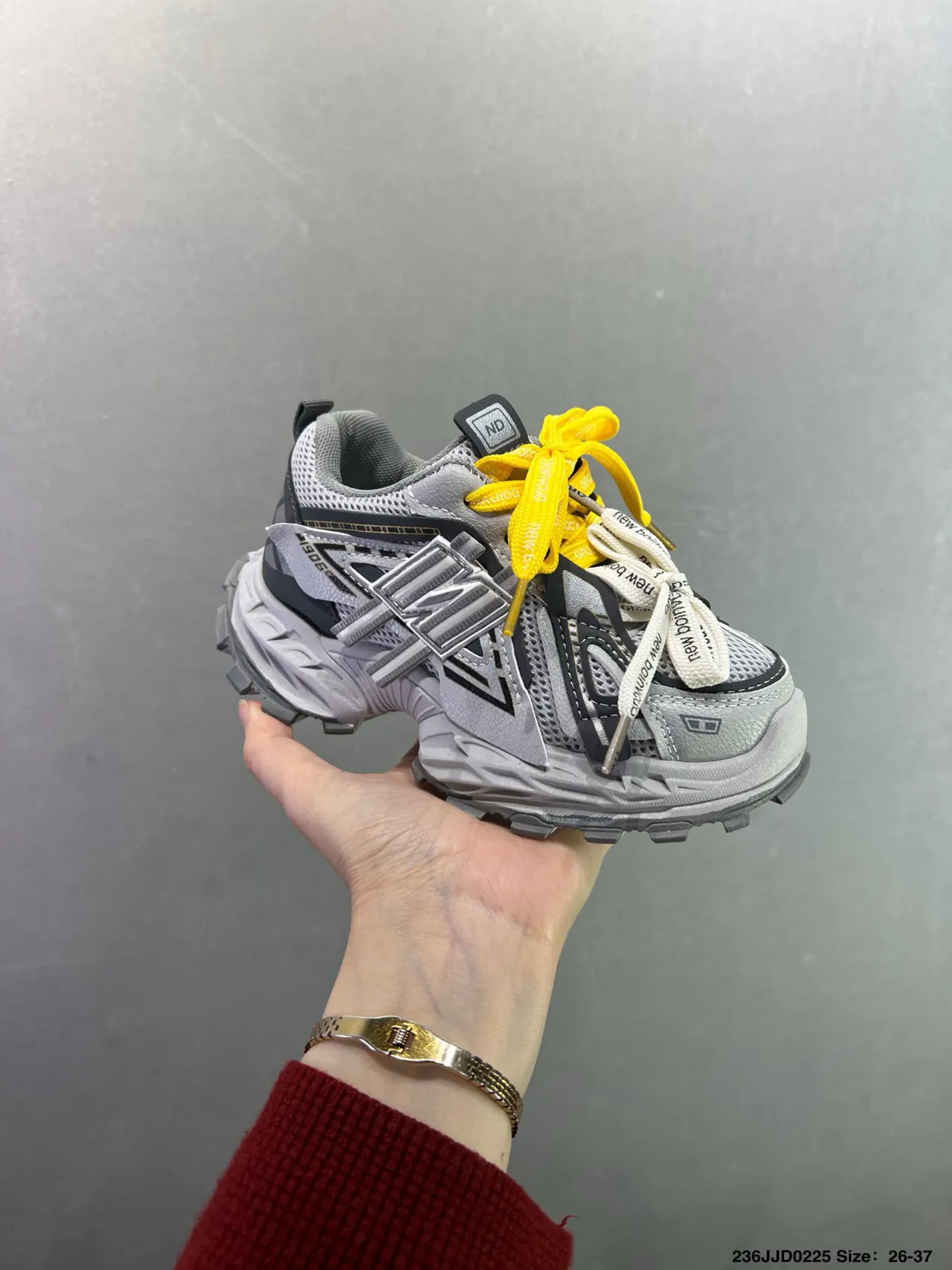 New Balance 9060 Gray Purple Chunky Sneakers 16