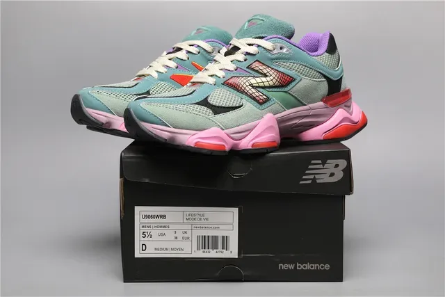 New Balance 9060 Multicolor Grid Logo Lifestyle Sneakers 1