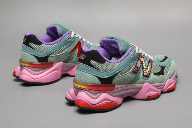 New Balance 9060 Multicolor Grid Logo Lifestyle Sneakers 3