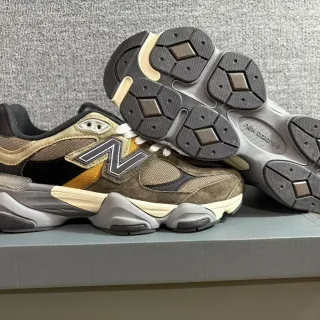 New Balance 9060 Olive Brown Beige Chunky Sneakers