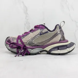 New Balance 9060 بنفسجي بيج وسط متعدد الطبقات شبكي وسينثيتيك تراكب البناء حذاء رياضي سميك