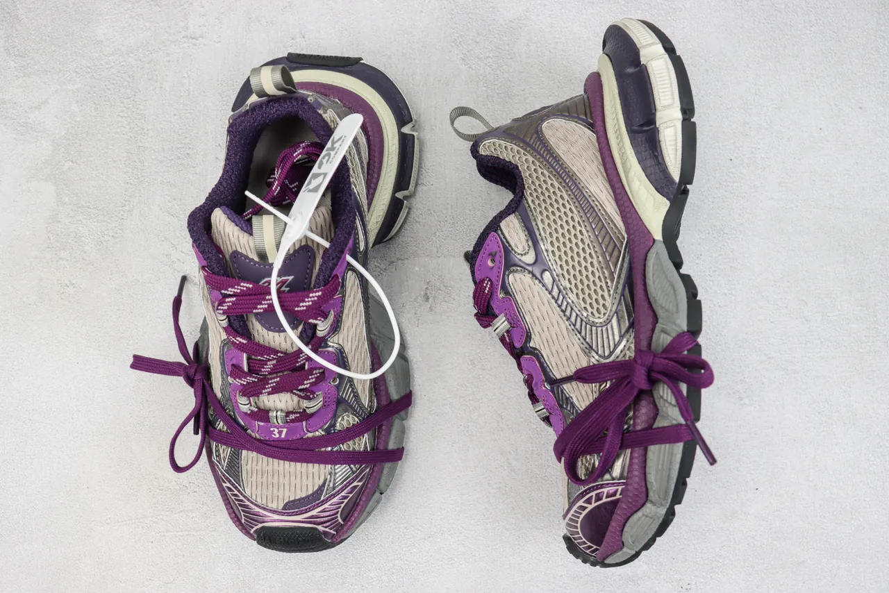 New Balance 9060 Roxo Bege Sola Multicamadas Malha e Construção de Superposição Sintética Tênis Chunky 3