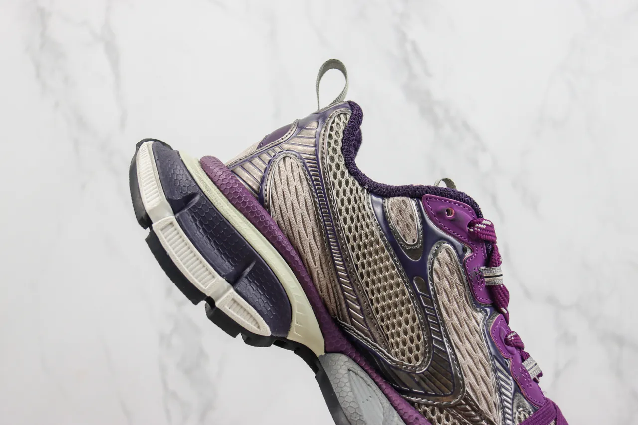 New Balance 9060 Roxo Bege Sola Multicamadas Malha e Construção de Superposição Sintética Tênis Chunky 5