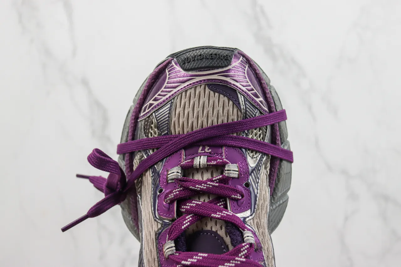 New Balance 9060 Roxo Bege Sola Multicamadas Malha e Construção de Superposição Sintética Tênis Chunky 6