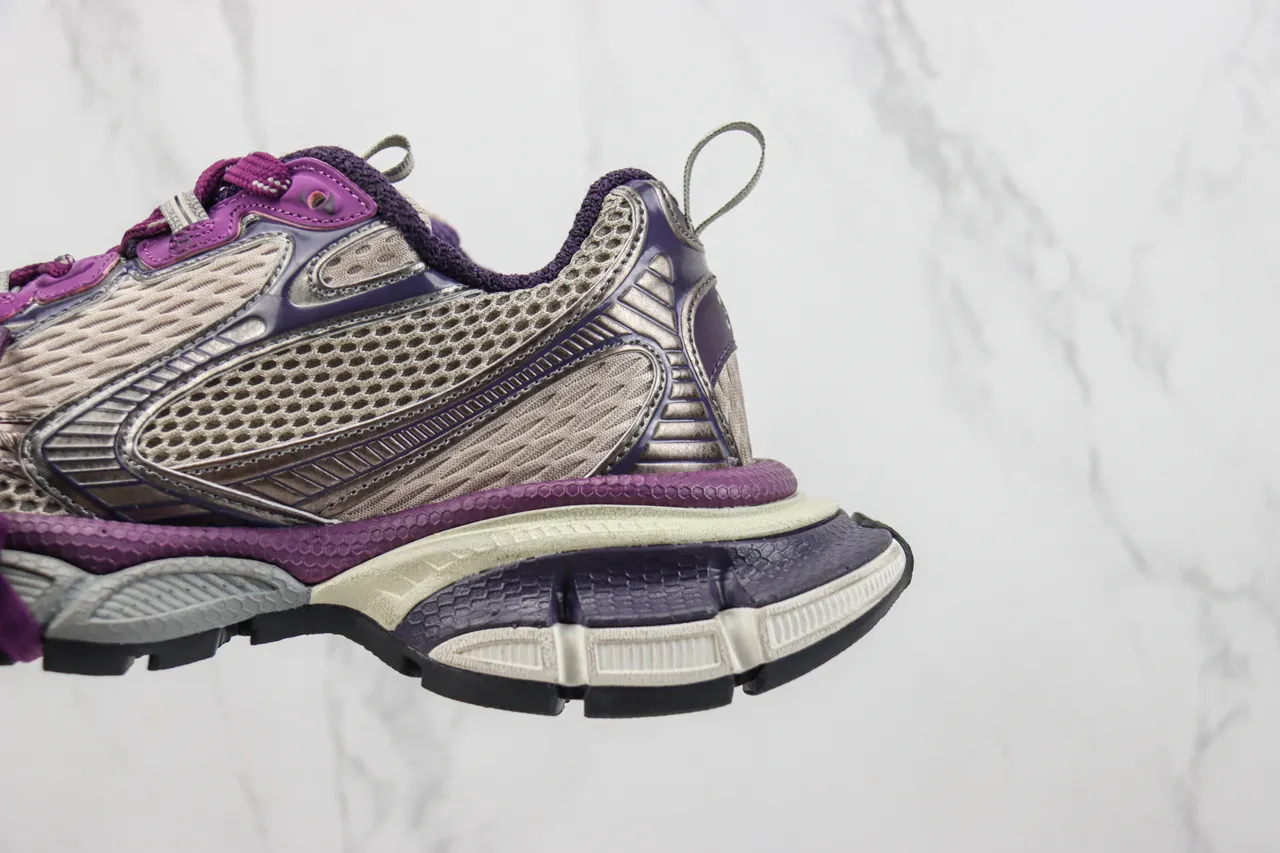 New Balance 9060 Roxo Bege Sola Multicamadas Malha e Construção de Superposição Sintética Tênis Chunky 7