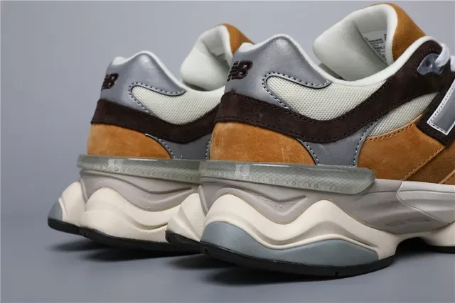 New Balance 9060 Tênis lifestyle de camurça marrom tan 4