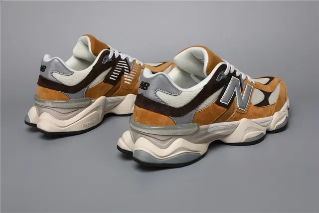 New Balance 9060 Tênis lifestyle de camurça marrom tan 5