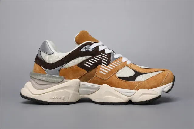 New Balance 9060 Tênis lifestyle de camurça marrom tan 8