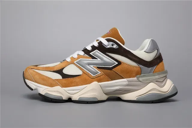 New Balance 9060 Tênis lifestyle de camurça marrom tan 9