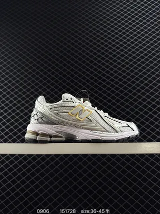 New Balance 906K Sneakers Chunky Retro Runner Blanc Argent Or 2