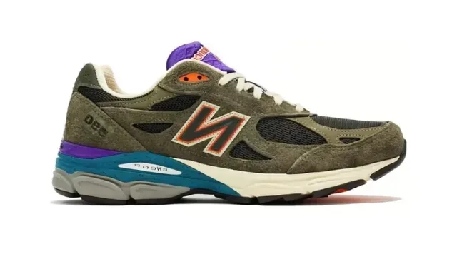 New Balance 990 Olive Green Purple Teal zapatillas lifestyle 5
