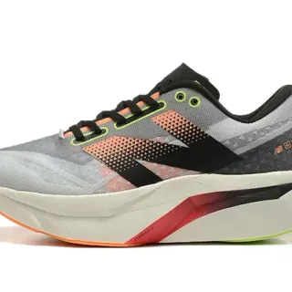 New Balance FuelCell Elite Gray Black Engineered Mesh Upper Geometric Midsole Running Shoes