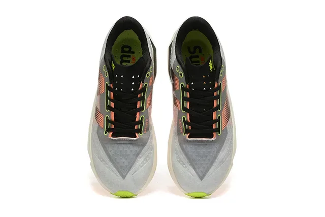 New Balance FuelCell Elite Cinza Preto Malla Engineered Upper Midsole Geométrico Tênis de Running 2