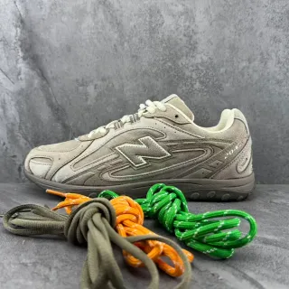 New Balance Gray Green Retro Running Silhouette Suede And Synthetic Overlay Construction Lifestyle Sneakers