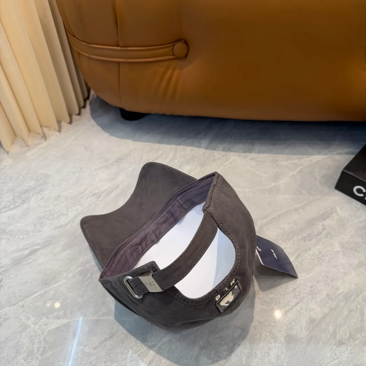New Era 9FORTY Gray White Structured Six-Panel Embroidered Logo Baseball Cap 7