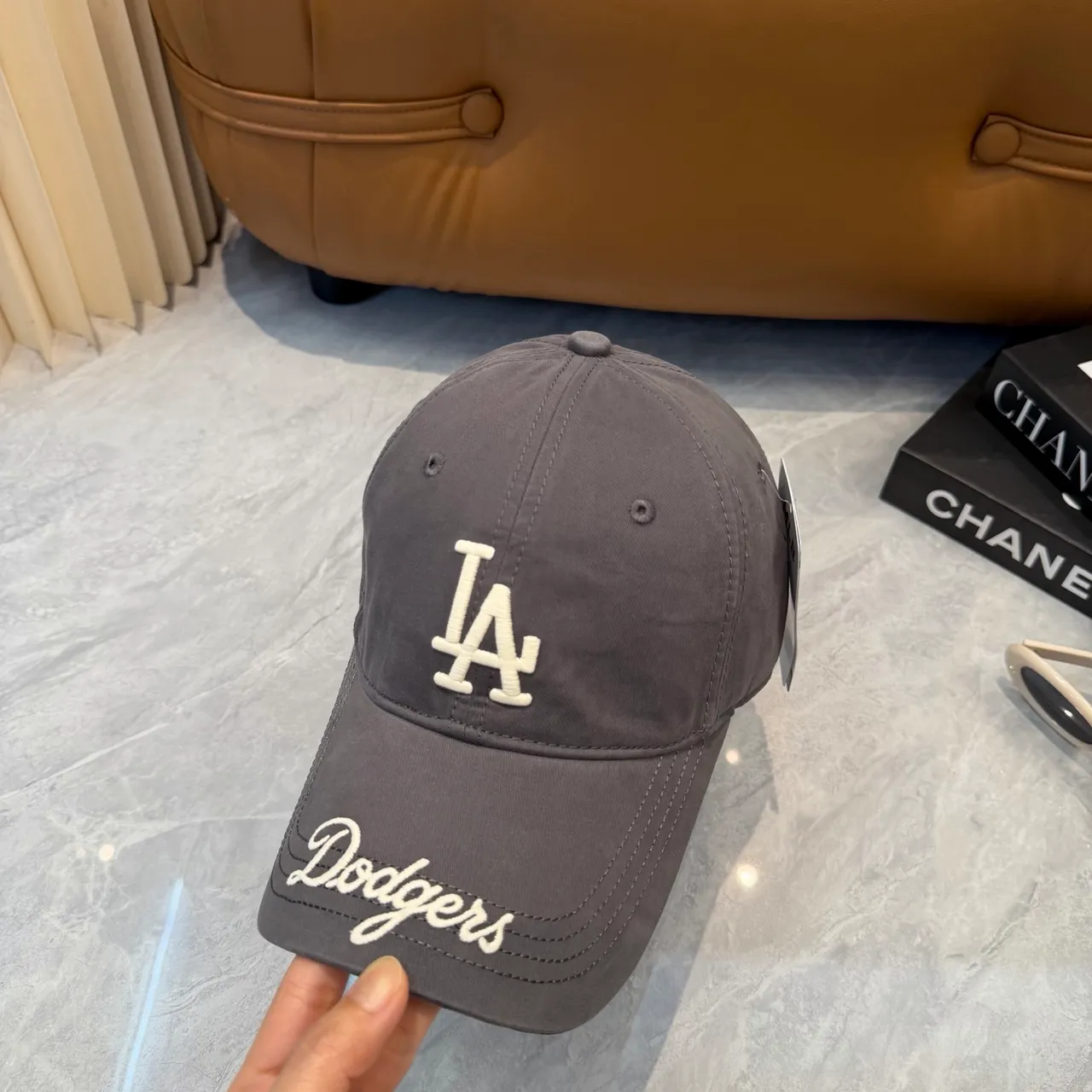 New Era 9FORTY Gray White Structured Six-Panel Embroidered Logo Baseball Cap 9