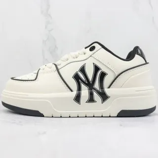 New Era Beige Black Platform Sole Interlocking NY Logo Lifestyle Sneakers