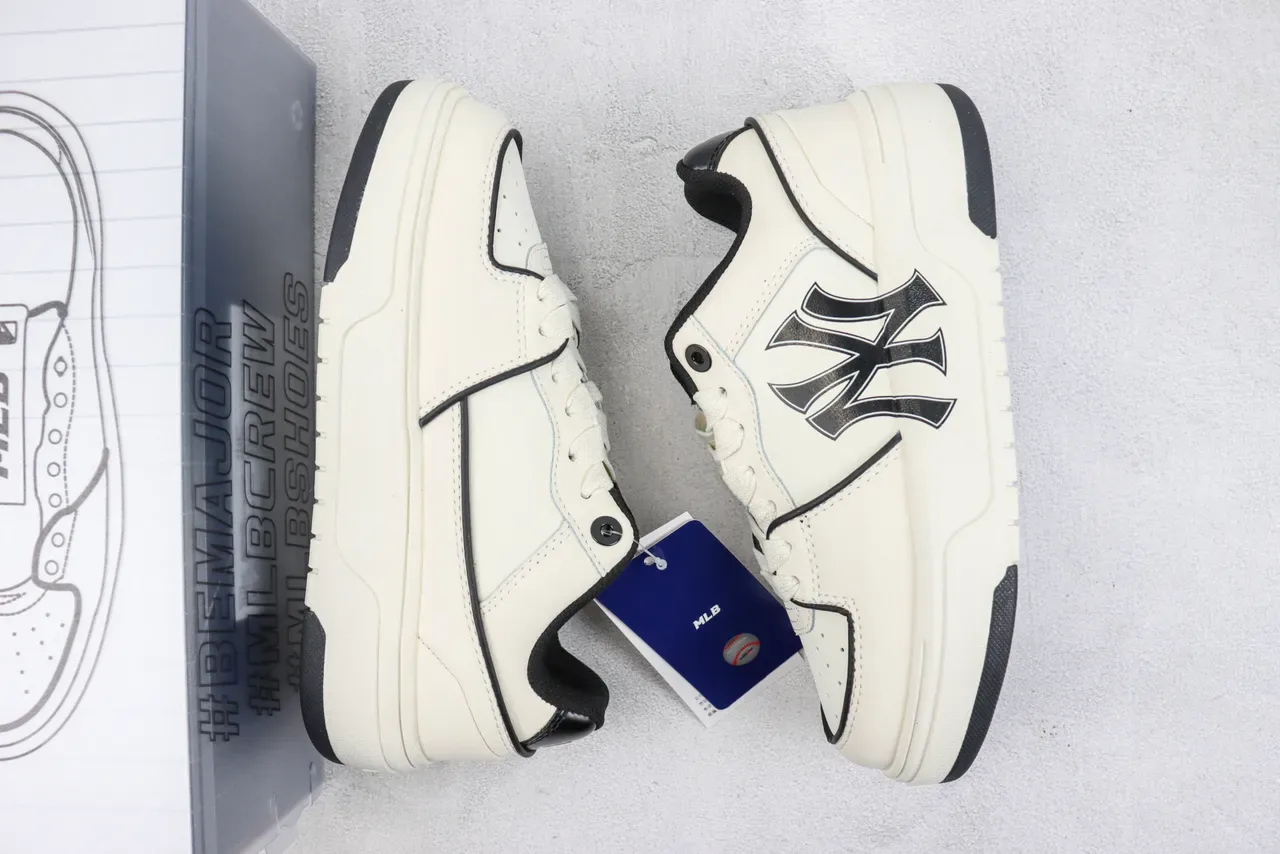 New Era Beige Black Platform Sole Interlocking NY Logo Lifestyle Sneakers 2